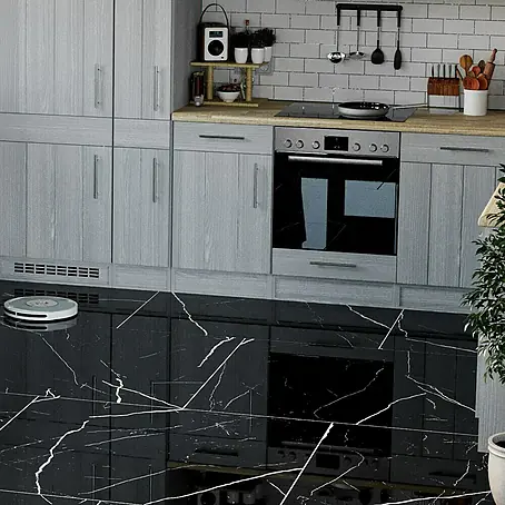 Feinsteinzeugfliese Black Marble