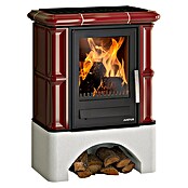 Justus Kachelkamin Bavaria (7 kW, Raumheizvermögen: 144 m³, Verkleidung: Keramik, Bordeaux)