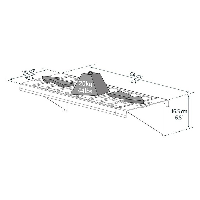 Palram Estante para invernadero (125 x 26 cm, Policarbonato)