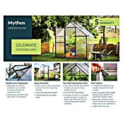 Palram – Canopia Invernadero Mythos (Medidas ext. (An x Pr): 185 x 306 cm, 4 mm, Gris) | BAUHAUS