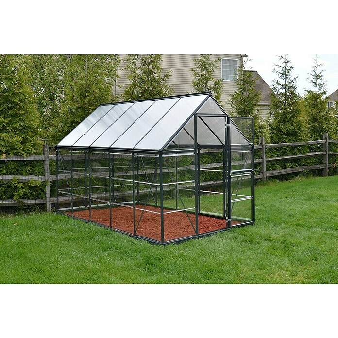 Palram Invernadero Hybrid (3,06 x 2,08 x 1,85 m, 0,7 mm, Policarbonato, Antracita)