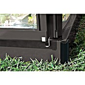 Palram – Canopia Invernadero Hybrid (Medidas ext. (An x Pr): 185 x 126 cm, 0,7 mm, Antracita) | BAUHAUS