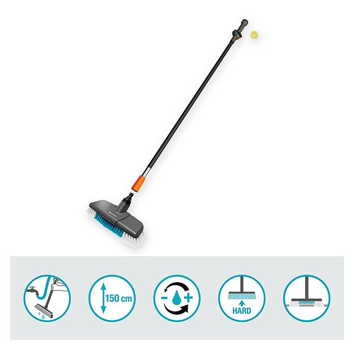 Gardena Cleansystem Waschbürsten-Set Cleansystem (3 -tlg., Länge Stiel: 150 cm) | BAUHAUS