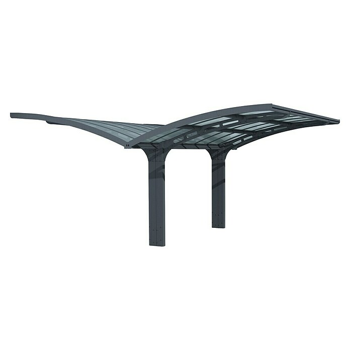Palram – Canopia Carport Arizona Breeze (Medidas ext. (An x Pr): 578 x 495 cm, Carport doble, Antracita) | BAUHAUS