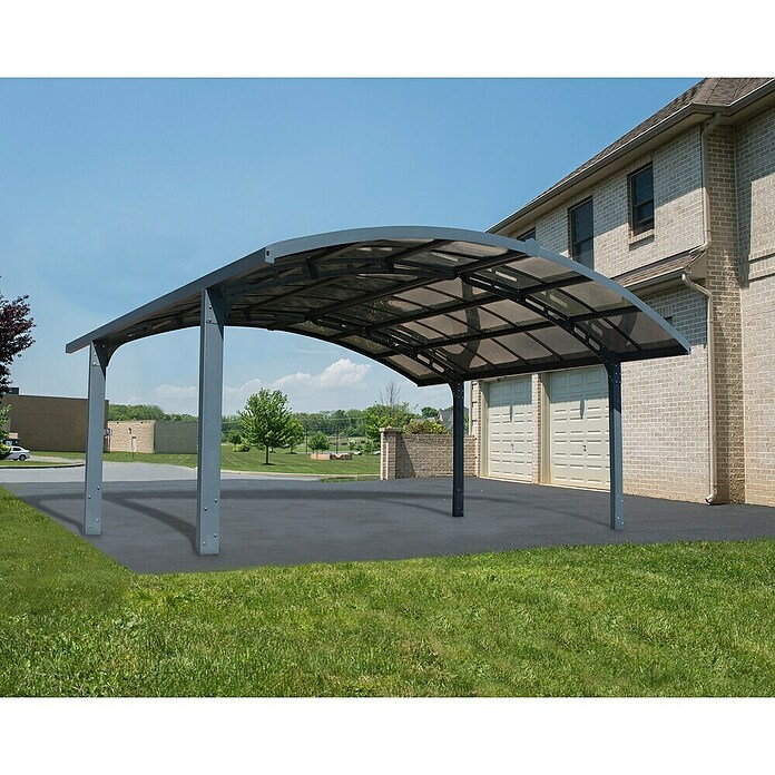 Palram – Canopia Carport Arizona Breeze (Medidas ext. (An x Pr): 578 x 495 cm, Carport doble, Antracita) | BAUHAUS