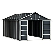 Palram – Canopia Caseta de jardín con suelo Yukon (Medidas ext. (An x Pr): 332 x 519 cm, Plástico, Antracita) | BAUHAUS
