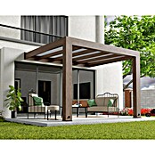Palram – Canopia Marquesina adosada Helsinki (An x Pr: 340 x 300 cm, Cedro, Policarbonato, Translúcido) | BAUHAUS