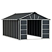 Palram – Canopia Caseta de jardín sin suelo Yukon (Medidas ext. (An x Pr): 332 x 519 cm, Plástico, Antracita) | BAUHAUS