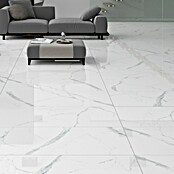 Feinsteinzeugfliese Marble Neo Cala (60 x 120 cm, Weiß/Silber, Glänzend) | BAUHAUS