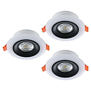 Eglo Set okruglih ugradbenih LED svjetiljki Calogne (3,8 W, Crna, RGBW)