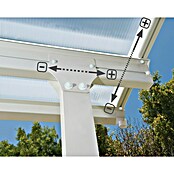Terrassenüberdachung Tuscany LED (B x T: 307 x 300 cm, Verkehrsweiß, Polycarbonat, Transparent) | BAUHAUS