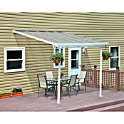 Terrassenüberdachung Tuscany LED (B x T: 307 x 300 cm, Verkehrsweiß, Polycarbonat, Transparent) | BAUHAUS