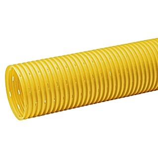 Marley Drainagerohr (Durchmesser: 100 mm, Länge: 50 m, Gelocht, Gelb)