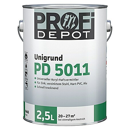 Profi Depot PD Grundierung Unigrund PD 5011 (Weiß, 2,5 l)