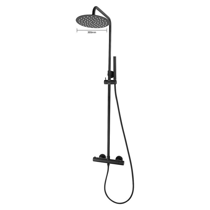 Best Design Regendoucheset Black-Pary-300 (Zwart, Diameter douchekop: 30 cm) | BAUHAUS