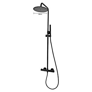 Best Design Regendoucheset Black-Pary-300 (Zwart, Diameter douchekop: 30 cm)