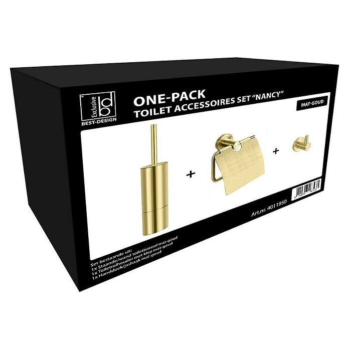 Best Design Toilet-combi-borstelgarnituur Nancy (Goud) | BAUHAUS