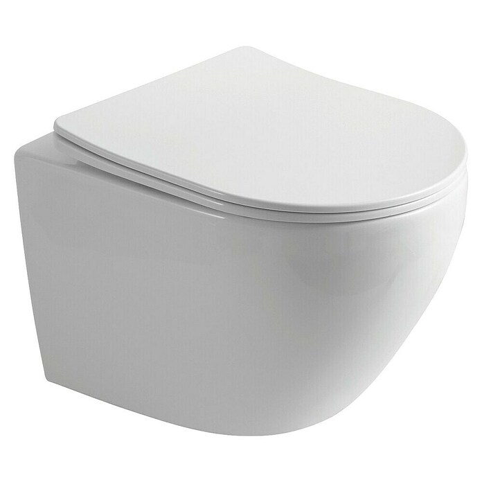 Best Design Hangend Toilet Spoelrandloos Lavina-49 (Wit, Softclose) | BAUHAUS