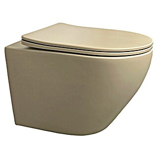 Best Design Hangend Toilet Spoelrandloos Morrano (Khaki, Softclose)