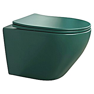 Best Design Hangend toiletset Morrano (Zonder spoelrand, Spoelvorm: Diep, Groen)
