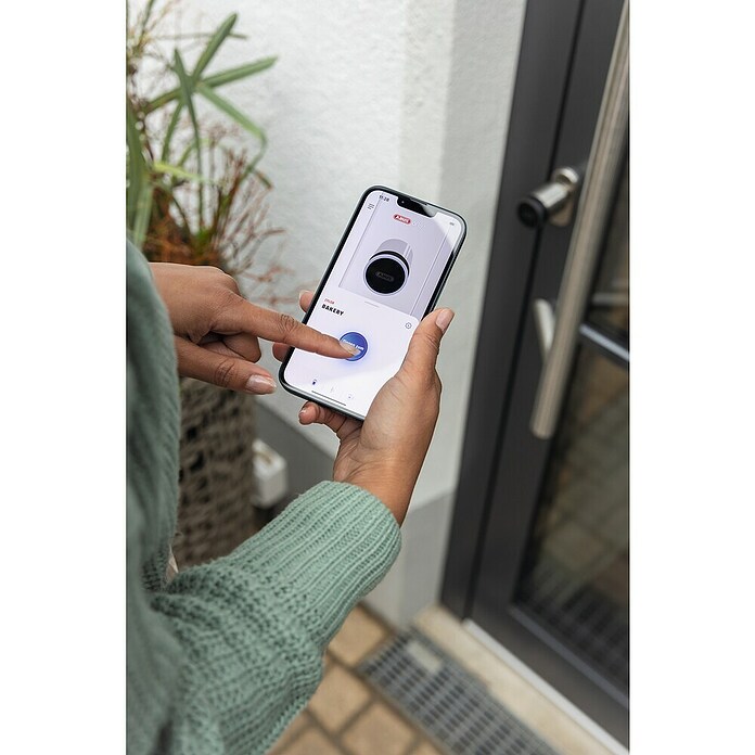 Abus Elektronisch deurslot CYLOX™ One met binnensleutel (Bediening: Via app, Lengte binnen: 30 mm - 40 mm) | BAUHAUS