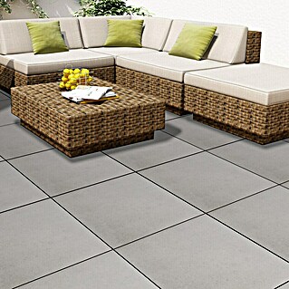 Terrassenfliese Garden Family Lightgrey (60 x 60 x 2 cm, Hellgrau, Matt)