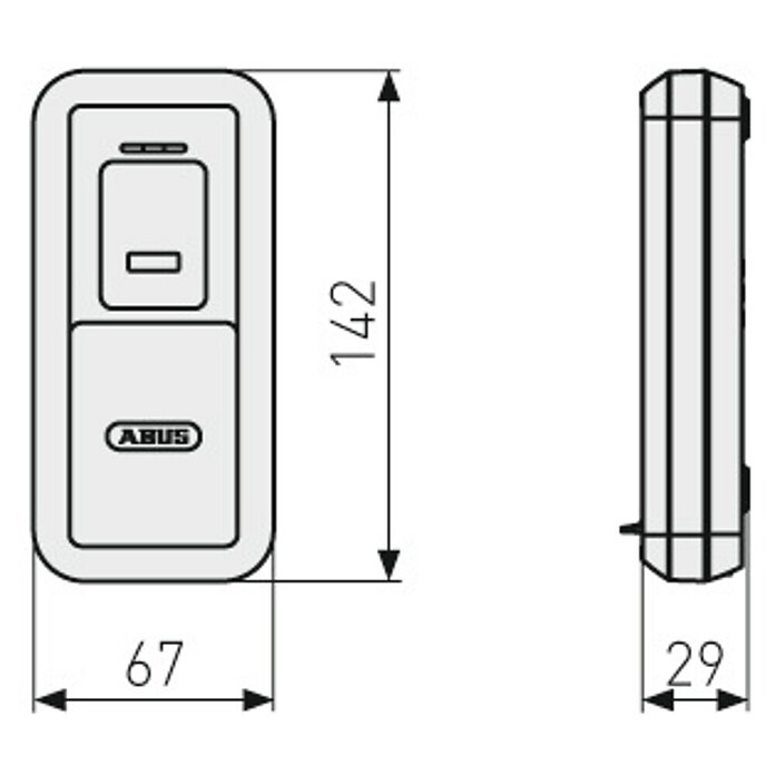 Abus HomeTec Pro Vingerafdrukslot met vingerafdrukscanner CFS3100 (l x b x h: 29 x 67 x 143 mm, Wit) | BAUHAUS