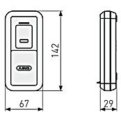 Abus HomeTec Pro Vingerafdrukslot met vingerafdrukscanner CFS3100 (l x b x h: 29 x 67 x 143 mm, Wit) | BAUHAUS