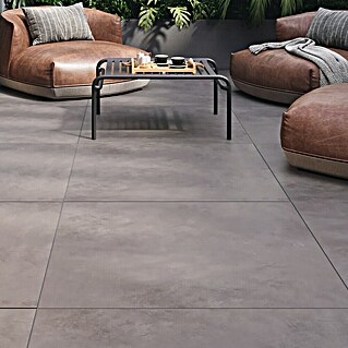 Terrassenfliese Modena (100 x 100 x 2 cm, Ash/Graubraun, Matt)