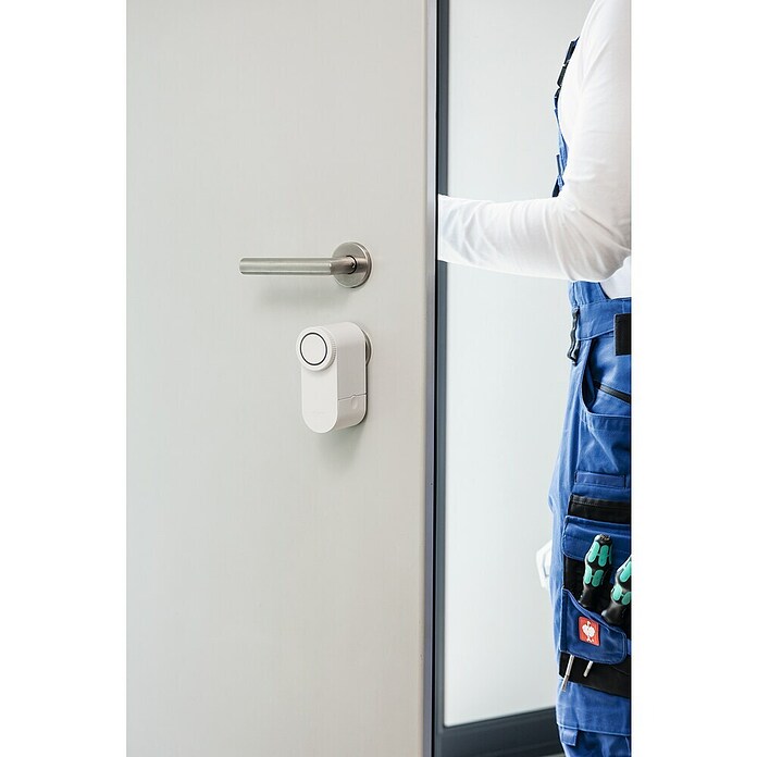 Abus Elektronisches Türschloss LOXERIS CFA4100 W (Bedienung: Über App, Geeignet für: Türen, Weiß) | BAUHAUS