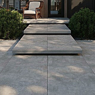 Terrassenfliese Beton (60 x 60 x 2 cm, Hellgrau, Matt)