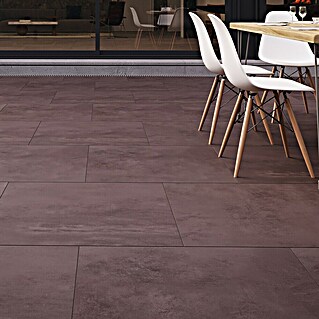 Terrassenfliese Modena (80 x 80 x 2 cm, Chocolate/Braun, Matt)