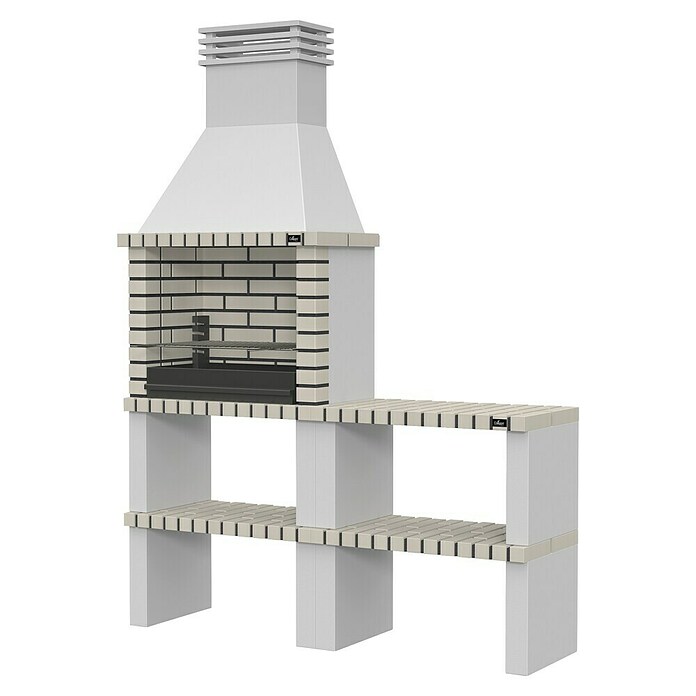 Collippo Barbacoa de obra Alvor con mesa lateral (Superficie parrilla: 64 x 38 cm, Gris) | BAUHAUS