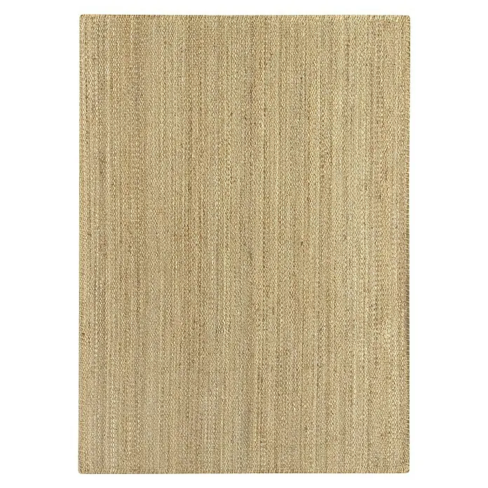 Alfombra de yute Córdoba - Natural, 290 x 200 cm, 100% yute - Primer plano de una alfombra rectangular con una textura sutil en un tono beige cálido, ideal para un diseño de interiores natural y acogedor.