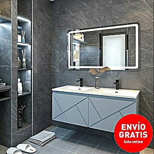Disbain Conjunto de mueble de baño Lira (Ancho: 120 cm, Azul soho, 3 pzs.)