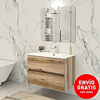 Disbain Conjunto de mueble de baño Vega (80 cm, Cognac, 3 pzs.)