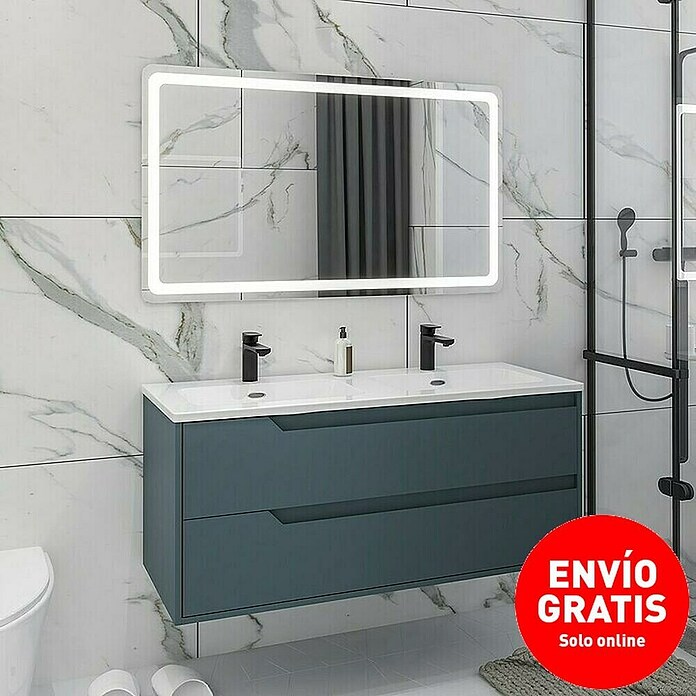 Disbain Conjunto de mueble de baño Casiopea (Ancho: 120 cm, Azul manhatan, 3 pzs.) | BAUHAUS