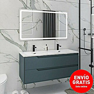 Disbain Conjunto de mueble de baño Casiopea (120 cm, Azul manhatan, 3 pzs.)