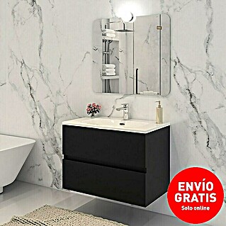 Disbain Conjunto de mueble de baño Vega (80 cm, Negro, 3 pzs.)