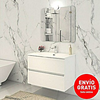 Disbain Conjunto de mueble de baño Vega (Ancho: 80 cm, Blanco, 3 pzs.)