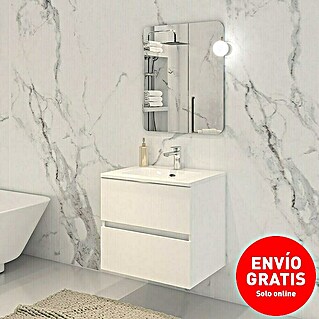 Disbain Conjunto de mueble de baño Vega (60 cm, Blanco, 3 pzs.)