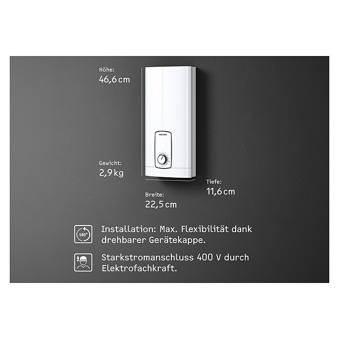 Stiebel Eltron Durchlauferhitzer Trend 25A (18 kW, Elektronisch, Geschlossen) | BAUHAUS