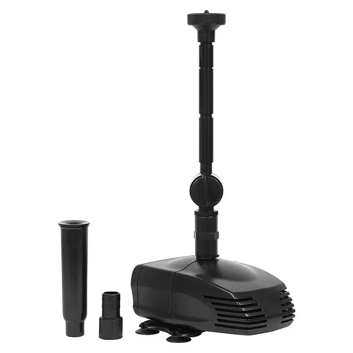 Ubbink Wasserspielpumpe ProLine 1400 Eco - Fördermenge pro Std.: 1.400 l - Schwarze Tauchpumpe mit verstellbarer Fontänendüse und Verlängerungsrohren, geeignet für Teiche und Wasserspiele.