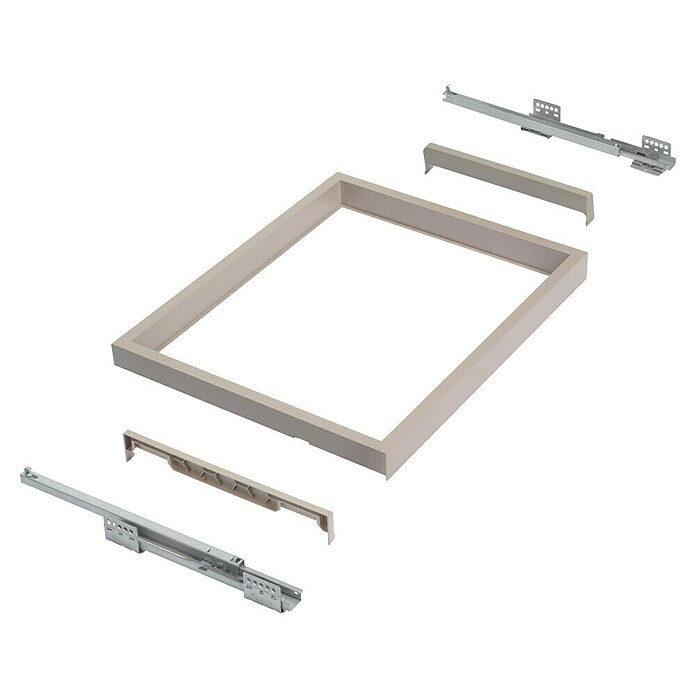 Emuca Soporte para pantalones Hack con 2 gavetas (Ajuste de la anchura: 860 mm - 894 mm, Gris) | BAUHAUS
