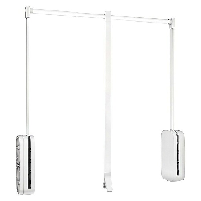 Emuca Colgador para ropa Sling (Ajuste de la anchura: 450 mm - 600 mm, Blanco, Carga límite balda: 12 kg) | BAUHAUS