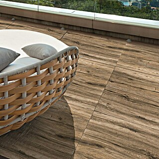 Terrassenfliese Strobus (40 x 120 x 2 cm, Oak/Braun, Matt)