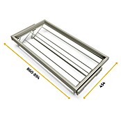 Emuca Zapatero extraíble Hack (Ajuste de la anchura: 860 mm - 894 mm, Gris) | BAUHAUS