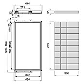 Emuca Organizador de armario Hack (Ajuste de la anchura: 860 mm - 894 mm, Negro) | BAUHAUS