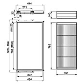Emuca Cesto de alambre Hack (Ajuste de la anchura: 860 mm - 894 mm, Negro) | BAUHAUS