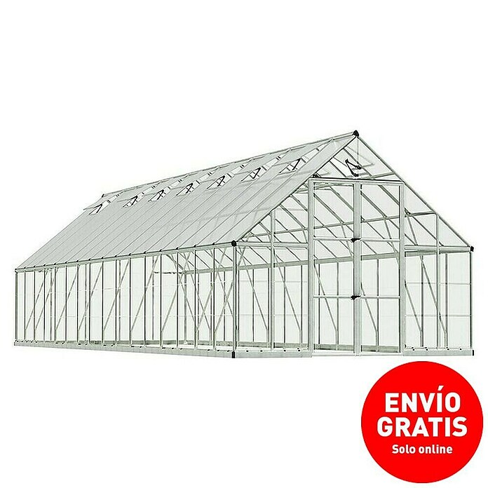 Palram – Canopia Invernadero Balance (Medidas ext. (An x Pr): 304 x 964 cm, 0,7 mm, Plateado) | BAUHAUS